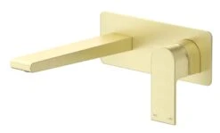 Beki Wall Basin Mixer 185mm Spout -HERA Bathware Sales beki wall basin mixer 185mm spoutfrench goldbella vista 838765