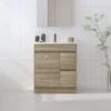 Bellay Free Standing Timber Look Vanity 750mm Drawers On Right 1 Bellay Free Standing Timber Look Vanity 750mm Drawers On Right -HERA Bathware Sales bellay free standing timber look vanity 750mm drawers on rightvanitieslouis marco 418624