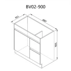 Bellay Free Standing Timber Look Vanity 900mm Drawers On Left -HERA Bathware Sales bellay free standing timber look vanity 900mm drawers on leftvanitieslouis marco 929476