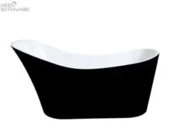 Bevel Free Standing Bathtub - Gloss Black