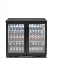 Beverage Cooler 208L Double Glass Door Black EA900WFBL