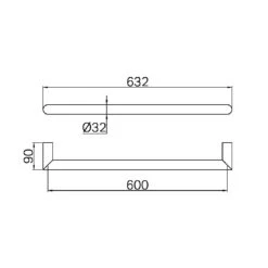 BIANCA 240V Single Heated Towel Rail 8 BIANCA 240V Single Heated Towel Rail -HERA Bathware Sales bianca 240v single heated towel railbrushed bronzenero tapware 411183