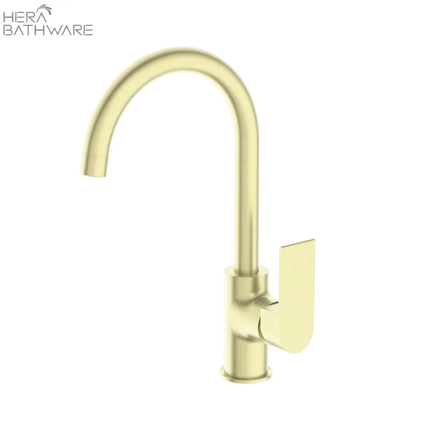 Bianca Kitchen Mixer Gooseneck Spout - Lead Free Bianca Kitchen Mixer Gooseneck Spout - Lead Free -HERA Bathware Sales bianca kitchen mixer gooseneck spout lead freebrushed goldkitchen mixernero tapware 925154