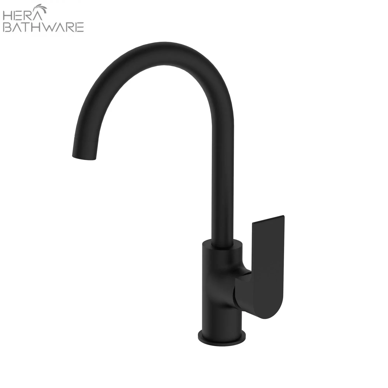 Bianca Kitchen Mixer Gooseneck Spout - Lead Free Bianca Kitchen Mixer Gooseneck Spout - Lead Free -HERA Bathware Sales bianca kitchen mixer gooseneck spout lead freematte blackkitchen mixernero tapware 667057