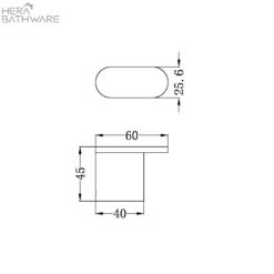 BIANCA Robe Hook -HERA Bathware Sales bianca robe hookgun metalrobe hooknero tapware 458907