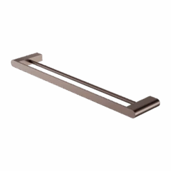 BIANCA Towel Rail 600MM Single/Double Towel Rails -HERA Bathware Sales bianca towel rail 600mm singledouble towel railsdouble towel railbrushed bronzetowel railnero tapware 135162