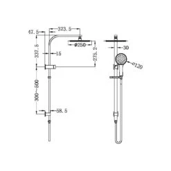 Bianca Twin Shower Set | Nero 9 Bianca Twin Shower Set | Nero -HERA Bathware Sales bianca twin shower set nerobrushed bronzeshower setnero tapware 588262