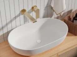 BIANCA Wall Basin Mixer Seperate -HERA Bathware Sales bianca wall basin mixer seperate187mmbrushed goldtapwarenero tapware 917005