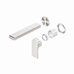 Bianca Wall Basin/Bath Mixer Seperate Back Plate Trim Kits Only -HERA Bathware Sales bianca wall basinbath mixer seperate back plate trim kits only187mmbrushed nickelwall basin mixernero tapware 628534