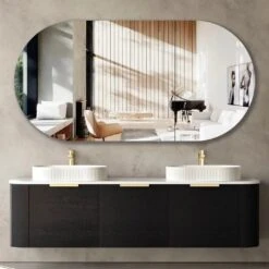 Bondi Black Oak 1800mm Wall Hung Vanity