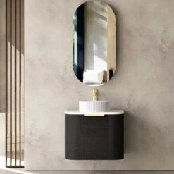 Bondi Black Oak 600mm Wall Hung Vanity