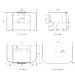 Bondi Black Oak 750mm Wall Hung Vanity -HERA Bathware Sales bondi black oak 750mm wall hung vanityvanitiesotti 851922
