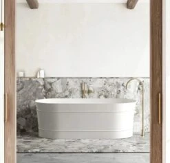 Bondi Matte White Free Standing Bathtub