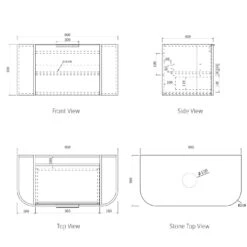 Bondi Natural Oak 900mm Wall Hung Cabinet -HERA Bathware Sales bondi natural oak 900mm wall hung cabinetvanitiesotti 123873