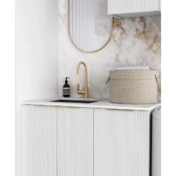 Bondi White Fluted Laundry Kit | 1715*600*2100mm -HERA Bathware Sales bondi white fluted laundry kit 17156002100mm1715amatte whitelaundry cabinetotti 994454