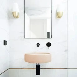 Bowl Basin - Wall Hung -HERA Bathware Sales bowl basin wall hungpastel peachnood co 300676