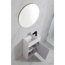 Brant Gloss White Free Standing Mini Vanity 465mm -HERA Bathware Sales brant gloss white free standing mini vanity 465mmcabinet onlyvanitiesaulic 293175