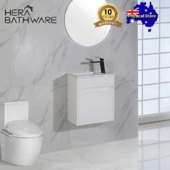 Brant Gloss White Wall Hung Mini Vanity 465mm