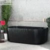 Brighton Groove Fluted Back To Wall Bath Matte Black