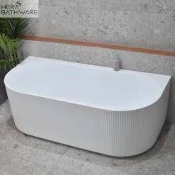 Brighton Groove Fluted Back To Wall Bath