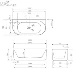 Brighton Groove Fluted Back To Wall Bath -HERA Bathware Sales brighton groove fluted back to wall bathgloss white1500mmbathtubkdk bathware 783137