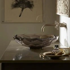 Briolette Faceted Glass Basin -HERA Bathware Sales briolette faceted glass basinduskkohler 160031
