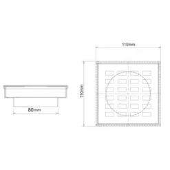 Brushed Gold Linear Stainless Steel Floor Grate - 80 Mm 4 Brushed Gold Linear Stainless Steel Floor Grate - 80 Mm -HERA Bathware Sales brushed gold linear stainless steel floor grate 80 mmwasteaquaperla 274375