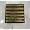 Brushed Gold Linear Stainless Steel Floor Grate - 80 Mm