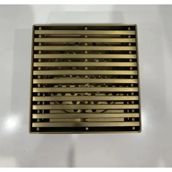 Brushed Gold Linear Stainless Steel Floor Grate - 80 mm Brushed Gold Linear Stainless Steel Floor Grate - 80 Mm -HERA Bathware Sales brushed gold linear stainless steel floor grate 80 mmwasteaquaperla 293854