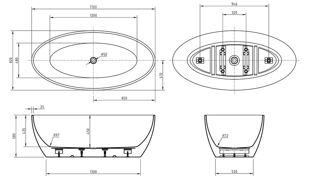 BTT Series Free Standing Bathtub - Gloss /Matte White BTT Series Free Standing Bathtub - Gloss /Matte White -HERA Bathware Sales btt series free standing bathtub gloss matte whitegloss white1540mmbathtubbnk 191643