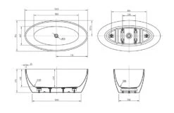 BTT Series Free Standing Bathtub - Gloss /Matte White 6 BTT Series Free Standing Bathtub - Gloss /Matte White -HERA Bathware Sales btt series free standing bathtub gloss matte whitegloss white1540mmbathtubbnk 294449
