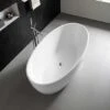 BTT Series Free Standing Bathtub - Gloss /Matte White -HERA Bathware Sales btt series free standing bathtub gloss matte whitegloss white1540mmbathtubbnk 631381