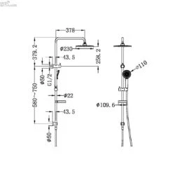 Builder Project Twin Shower Set | Matte Black | Nero -HERA Bathware Sales builder project twin shower set matte black neromatte blackshower setnero tapware 715002