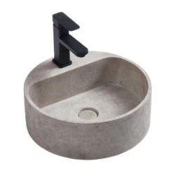 Burano - Round Concrete Basin -HERA Bathware Sales burano round concrete basinfrench greyabove counter basinbnk 241643