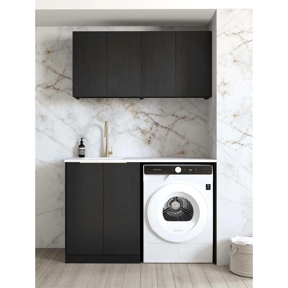 Byron Black/Natural Oak Laundry Kit | 1305*600*2100mm Byron Black/Natural Oak Laundry Kit | 1305*600*2100mm -HERA Bathware Sales byron blacknatural oak laundry kit 13056002100mmblack oak1305blaundry cabinetotti 352229