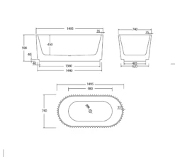Cairo Freestanding Bathtub 4 Cairo Freestanding Bathtub -HERA Bathware Sales cairo freestanding bathtubgloss white1500mmbathtubbest bm 670173