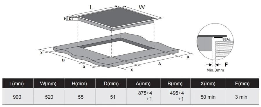 Carysil Built-In Ceramic Hob 90cm | Carysil Carysil Built-In Ceramic Hob 90cm | Carysil -HERA Bathware Sales carysil built in ceramic hob 90cm carysilcarysil appliancesblack glasscooktopcarysil 638692
