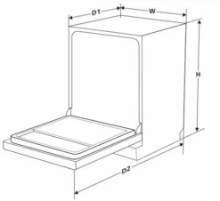 Carysil Freestanding Dishwasher | Carysil -HERA Bathware Sales carysil freestanding dishwasher black carysildishwashercarysil 166631