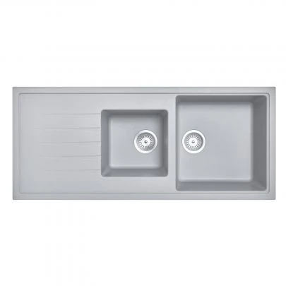 Carysil Serise | 1160mm Black 1 and A Half Bowl With Drainer Board Granite Kitchen Sink Top/Flush/Under Mount Carysil Serise | 1160mm Black 1 And A Half Bowl With Drainer Board Granite Kitchen Sink Top/Flush/Under Mount -HERA Bathware Sales carysil serise 1160mm black 1 and a half bowl with drainer board granite kitchen sink topflushunder mountgreykitchen sinkaquaperla 411774