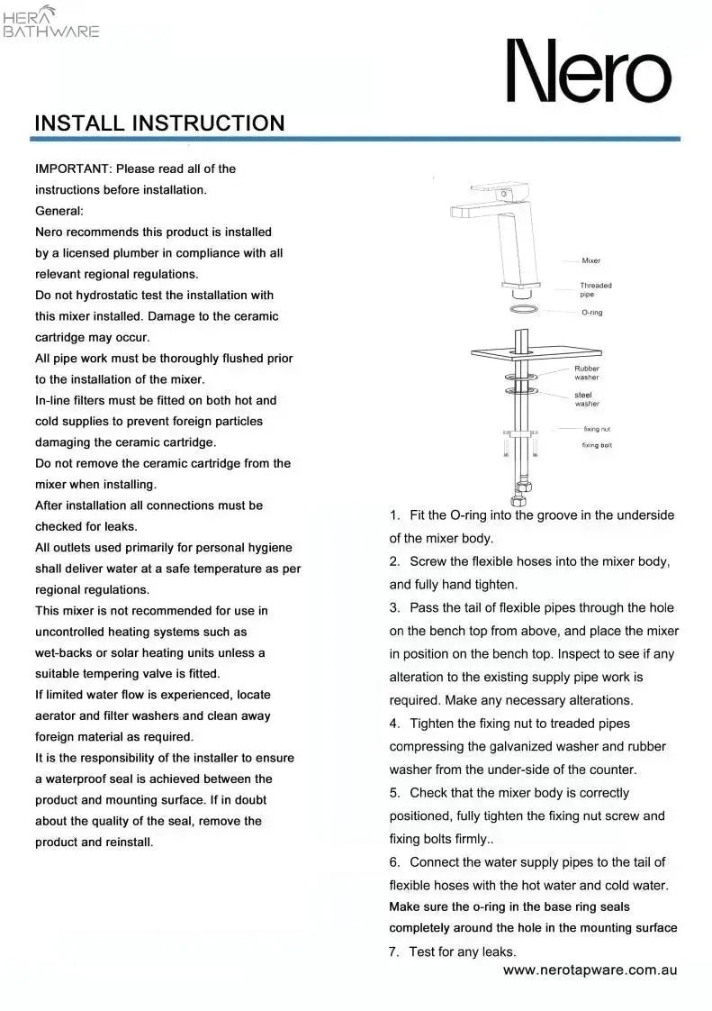 CELIA Basin Mixer Angle Spout CELIA Basin Mixer Angle Spout -HERA Bathware Sales celia basin mixer angle spoutbrushed nickelbasin mixernero tapware 856868
