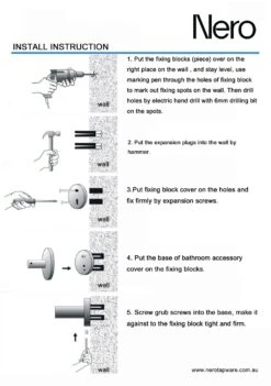 CELIA Robe Hook -HERA Bathware Sales celia robe hookbrushed nickelnero tapware 706081