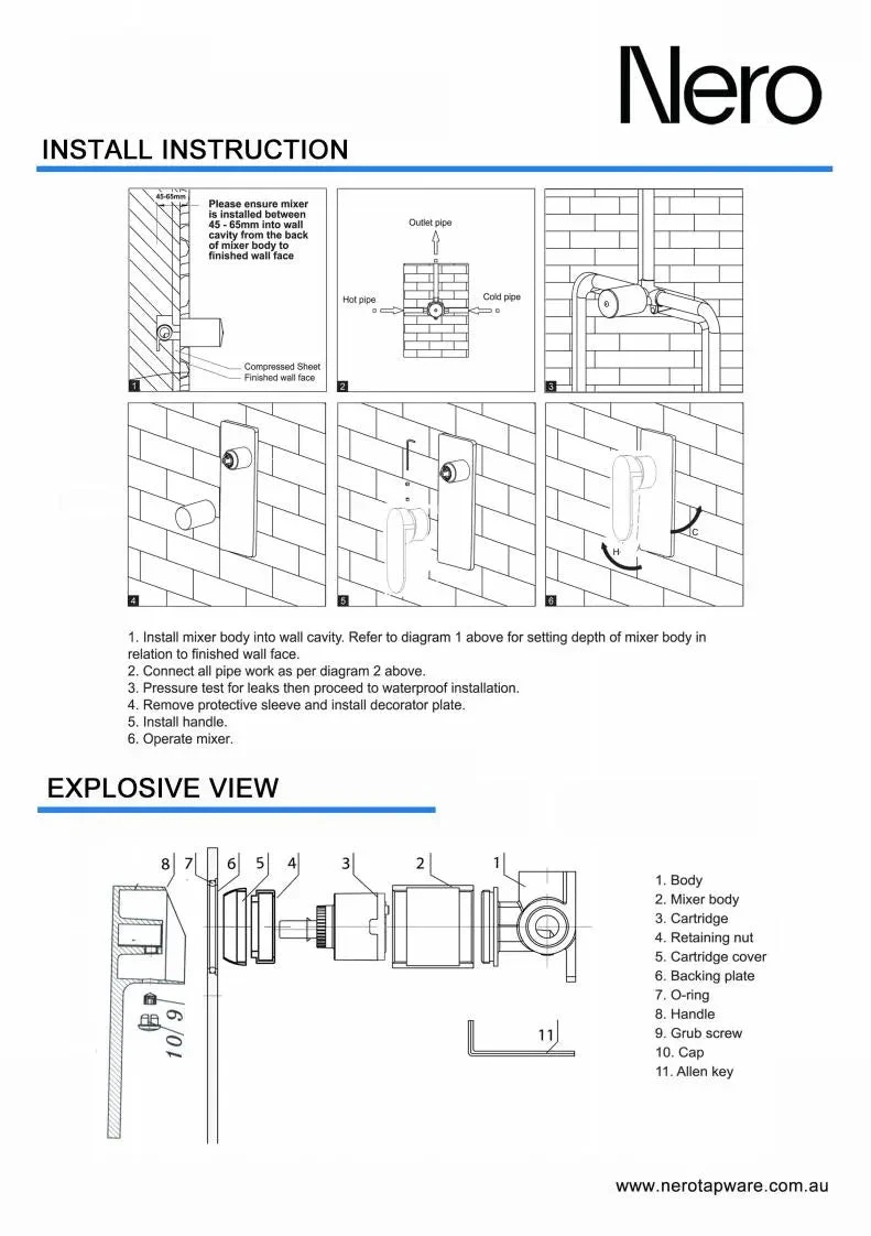 CELIA Shower Mixer CELIA Shower Mixer -HERA Bathware Sales celia shower mixerbrushed nickelshower mixernero tapware 741882