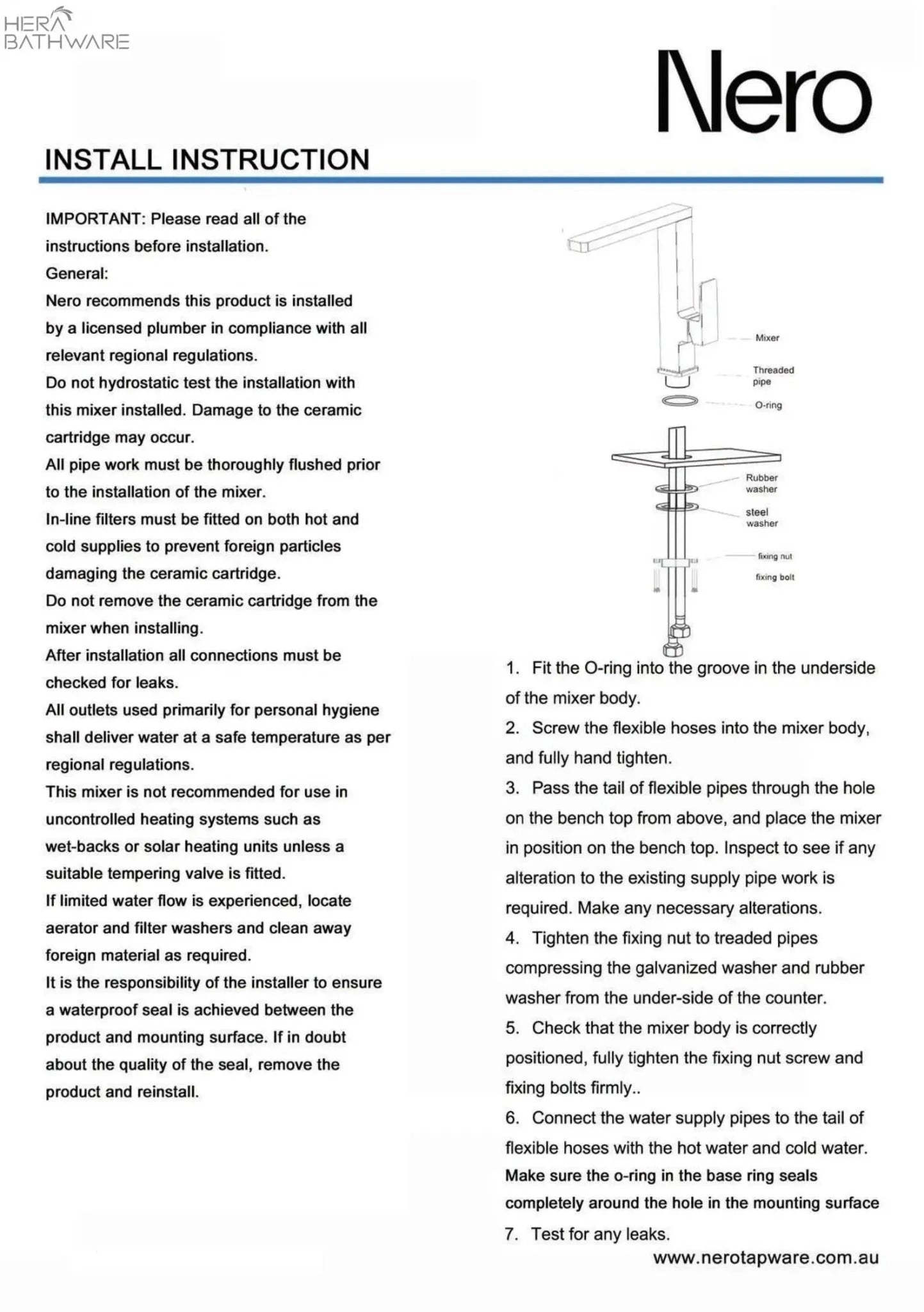 CELIA Square Neck Kitchen Mixer CELIA Square Neck Kitchen Mixer -HERA Bathware Sales celia square neck kitchen mixerbrushed nickelkitchen mixernero tapware 109074
