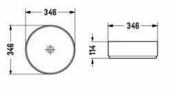 Ceramic Round Basin Size: 355*355*120 | KDK -HERA Bathware Sales ceramic round basin size 355355120 kdkmatte whitekdk bathware 423689