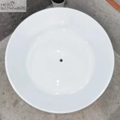 CETO Como Round Free Standing Bathtub -HERA Bathware Sales ceto como round free standing bathtubno overflow1200mmbathtubkdk bathware 311362