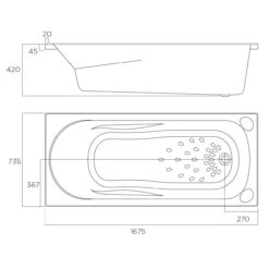 Civic Drop-in Bath | Oceano 5 Civic Drop-in Bath | Oceano -HERA Bathware Sales civic drop in bath oceano1500mmbathtuboceano 992195