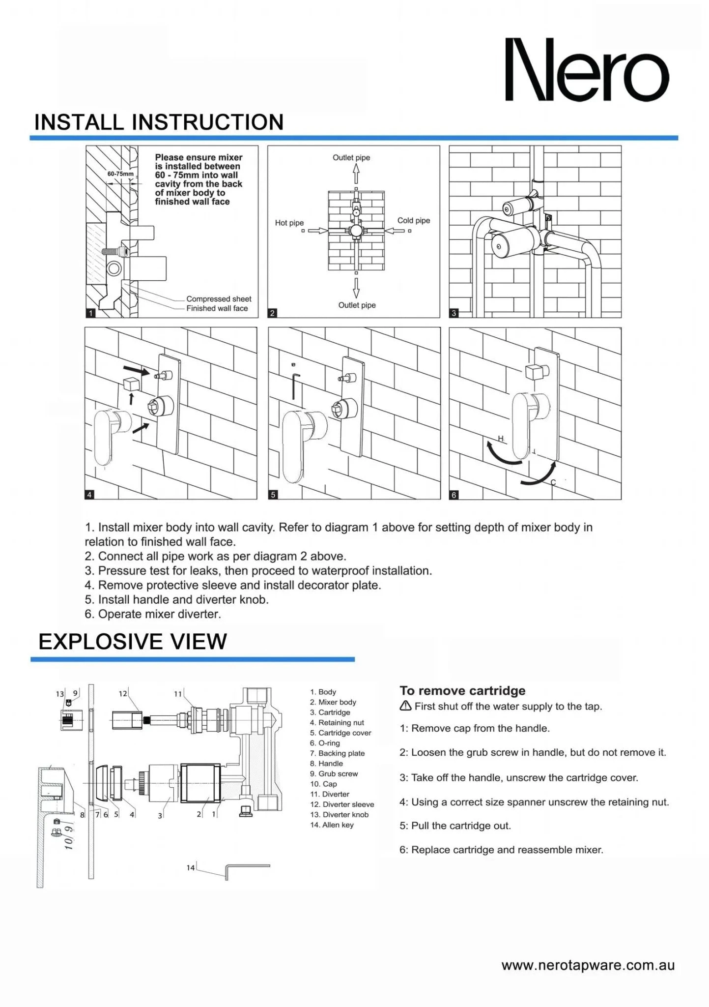 CLASSIC Shower Mixer with Diverter - Chrome CLASSIC Shower Mixer With Diverter - Chrome -HERA Bathware Sales classic shower mixer with diverter chromechromeshower mixernero tapware 244063