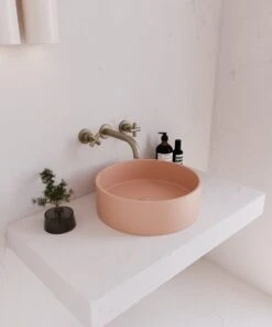 Concrete Circle Above Counter Basin | Eight Quarter | EQCO1 -HERA Bathware Sales concrete circle above counter basin eight quarter eqco1blushabove counter basineight quarter 263203