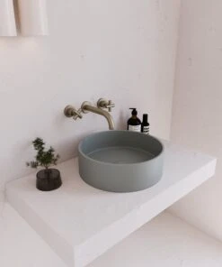 Concrete Circle Above Counter Basin | Eight Quarter | EQCO1 -HERA Bathware Sales concrete circle above counter basin eight quarter eqco1blushabove counter basineight quarter 977394