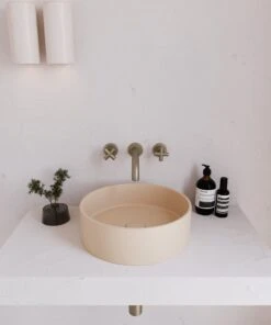 Concrete Circle Above Counter Basin | Eight Quarter | EQCO1 -HERA Bathware Sales concrete circle above counter basin eight quarter eqco1oatabove counter basineight quarter 883373